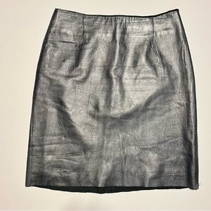 BCBG metallic leather skirt.  Perfect condition. Size 8.  Beautiful midi